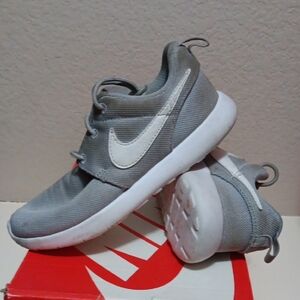 Nike Kids Gray and White Sneakers